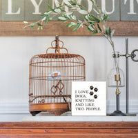 I Love Dogs Personalized Square Block Sign