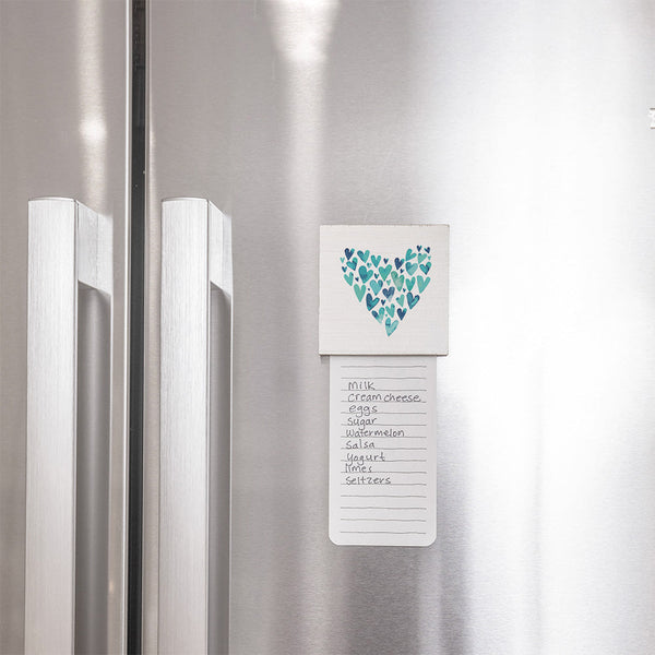Blue Heart Wooden Magnet