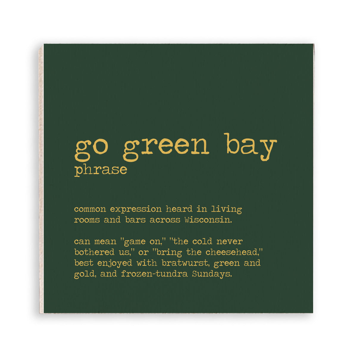 Go Green Bay Defintion Magnet