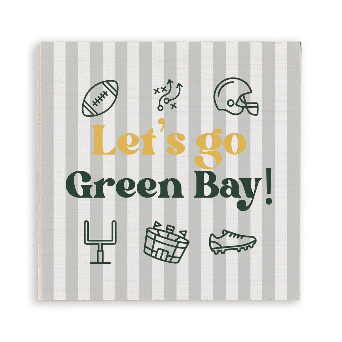 Let’s Go Green Bay Icons Magnet