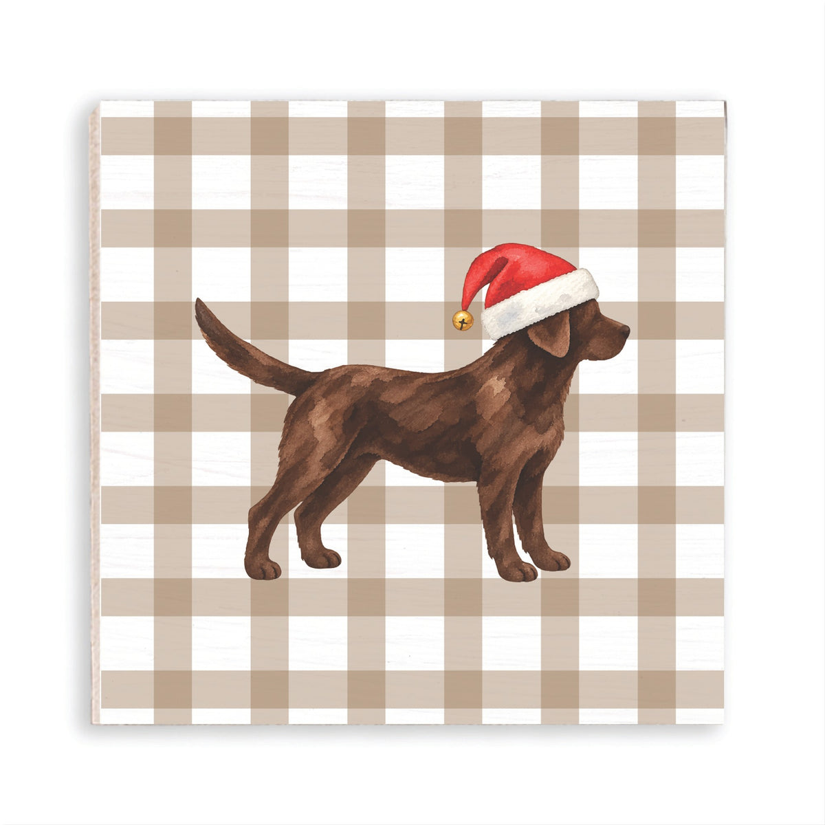 Chocolate Lab Santa Hat Magnet