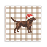 Chocolate Lab Santa Hat Magnet
