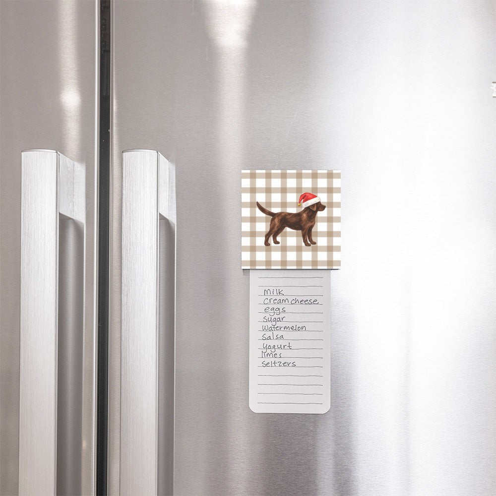 Chocolate Lab Santa Hat Magnet