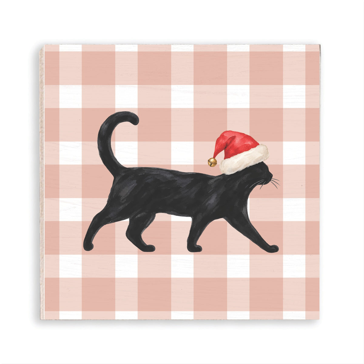 Black Cat Santa Hat Magnet