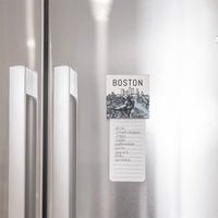 Boston City Map Wooden Magnet