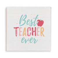 Best Teacher Ever Wooden Magnet