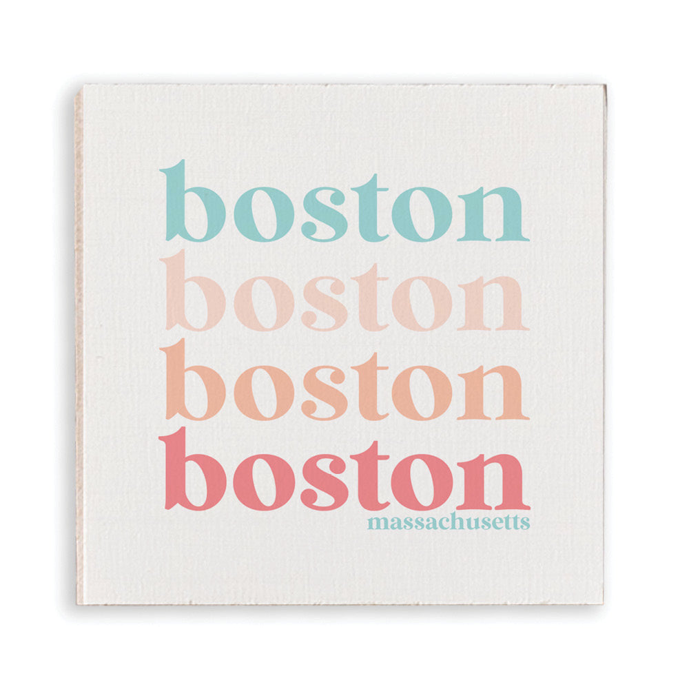 Repeating Boston Pastel Magnet
