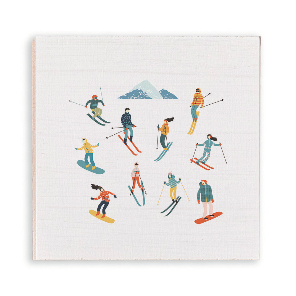 Snow Sport Harmony Wooden Magnet