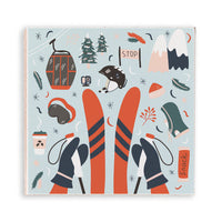 Chairlift Charm Wooden Magnet