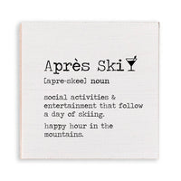 Apres Ski Definition Wooden Magnet