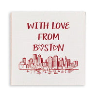 With Love from Boston Wooden Magnet