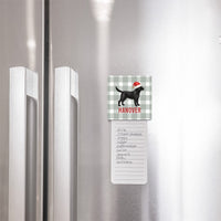 Black Lab Santa Hat Personalized Magnet