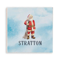 Vintage Ski Santa Personalized Magnet