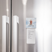 Vintage Ski Santa Personalized Magnet