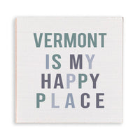 My Happy Place Personalized Wooden Magnet