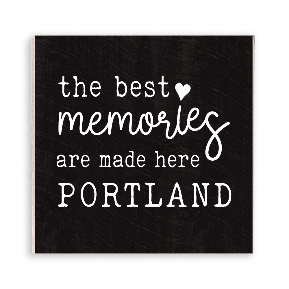 The Best Memories Are Made Here Personalized Wooden Magnet