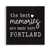 The Best Memories Are Made Here Personalized Wooden Magnet