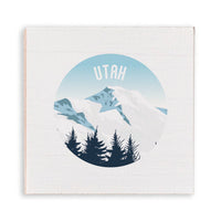Scenic Mountain Top Personalized Wooden Magnet