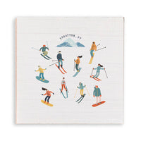 Snow Sport Harmony Personalized Wooden Magnet