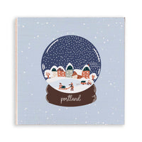 Vintage Snow Globe Village Personalized Magnet