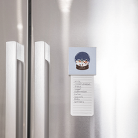 Vintage Snow Globe Village Personalized Magnet