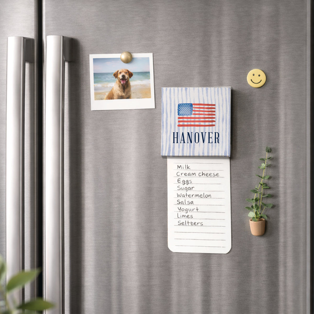American Flag Watercolor Personalized Magnet