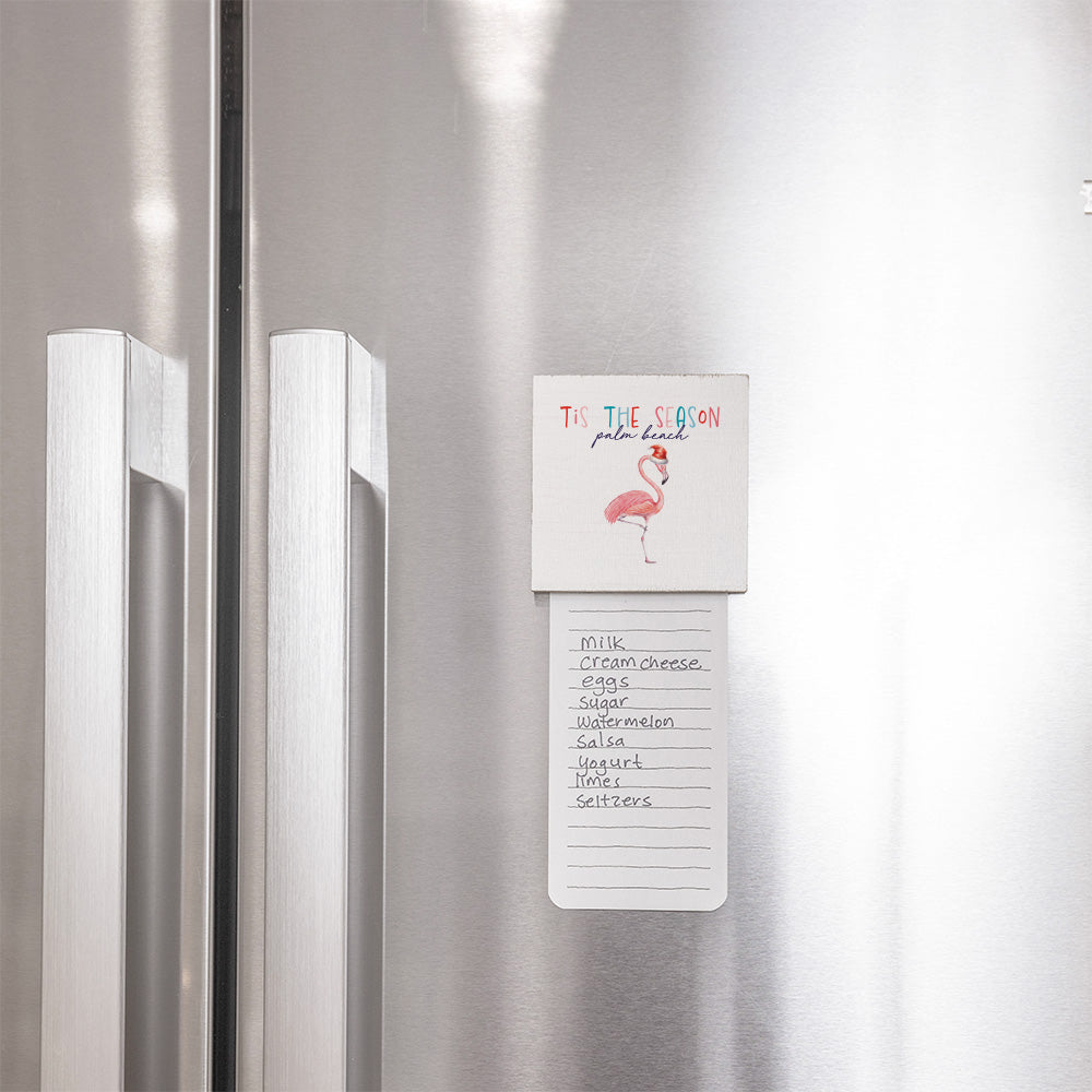 Flamingo Tis The Season Personalized Magnet