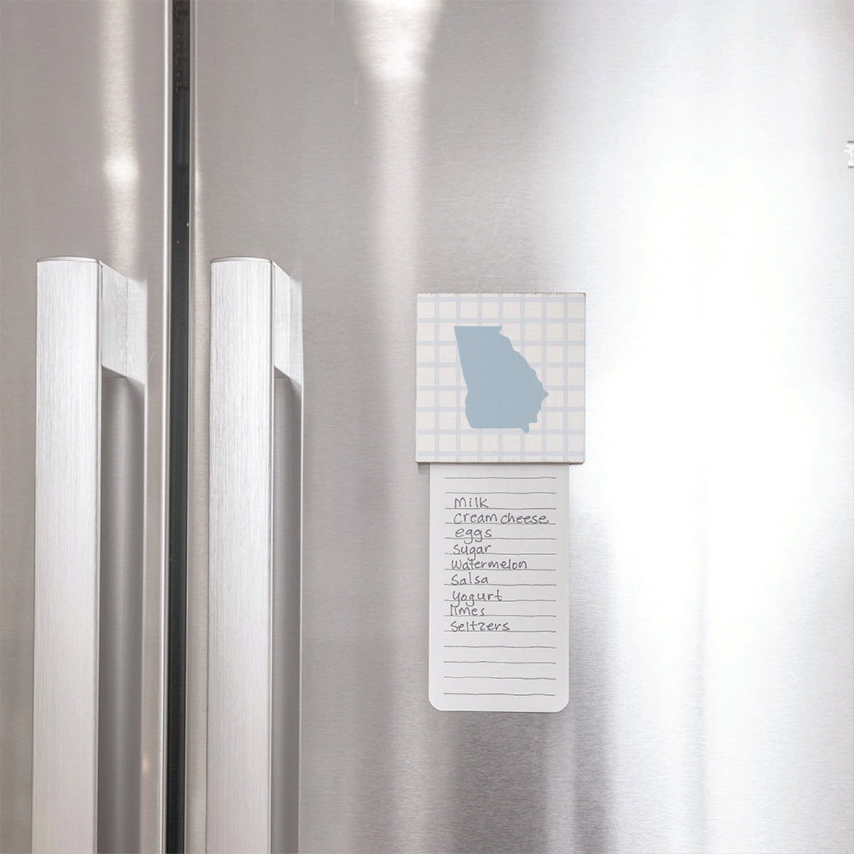 State Gingham Personalized Magnet