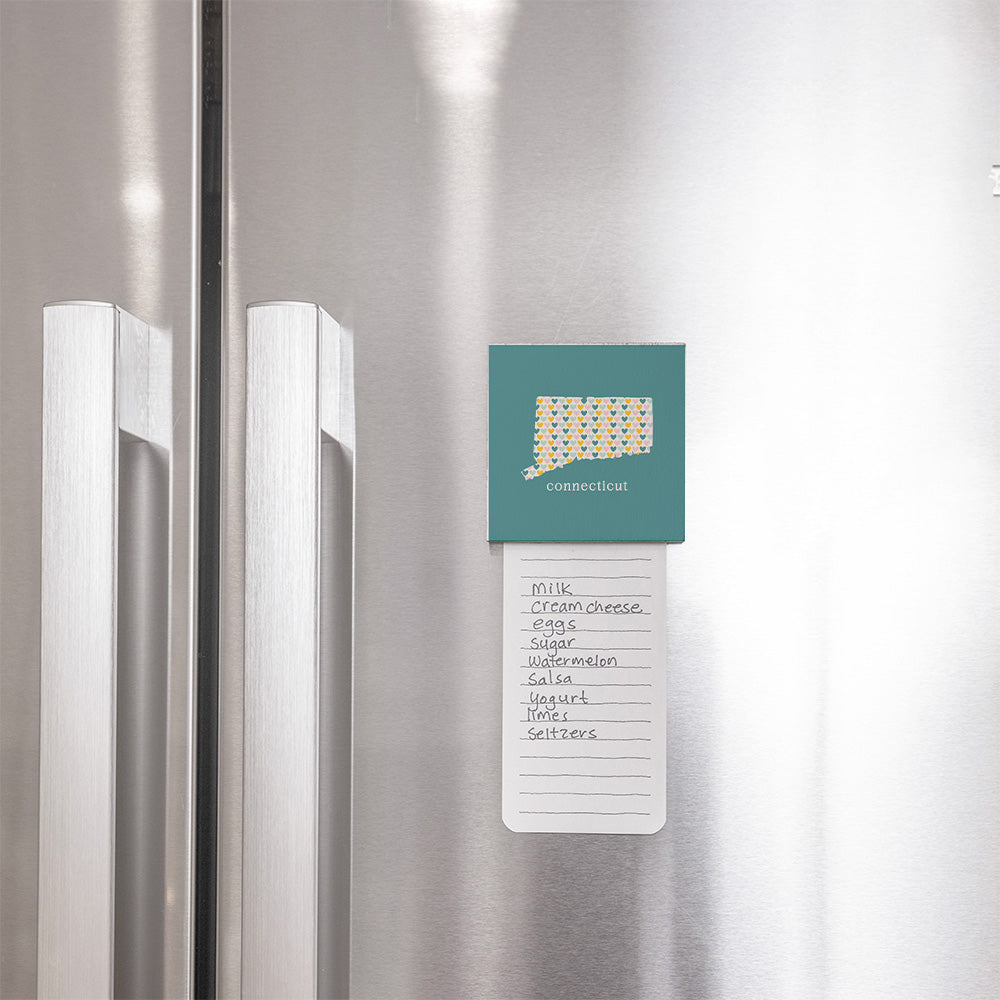 Connecticut State Teal Hearts Magnet