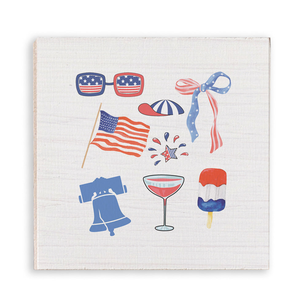 Watercolor  American Accessories Magnet