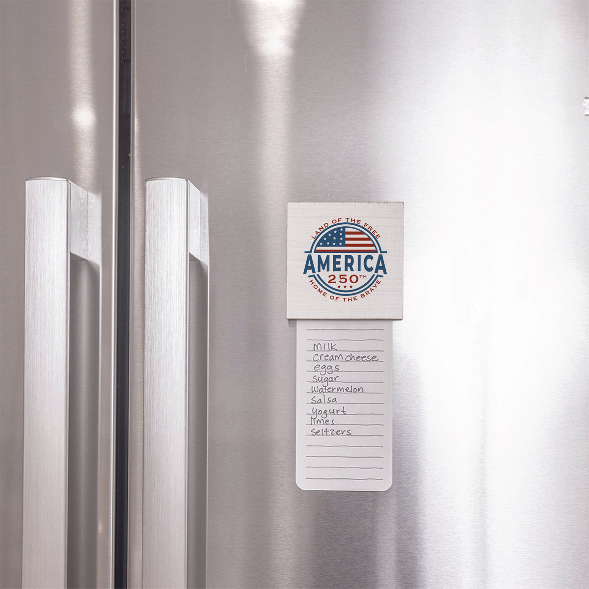 American Land Of The Free 250 Wooden Magnet