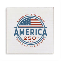 American Land Of The Free 250 Wooden Magnet