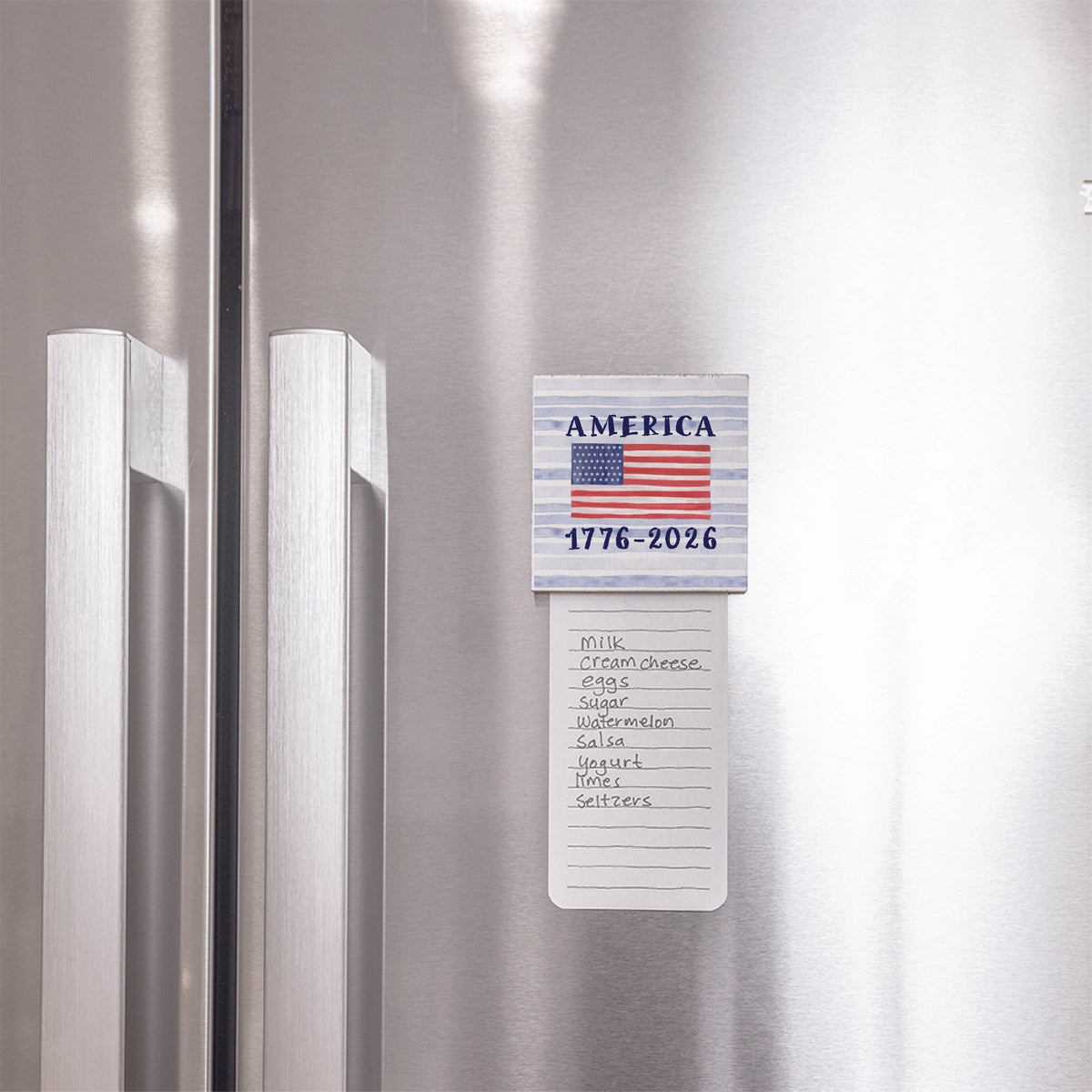 America Flag 1776-2026 Wooden Magnet