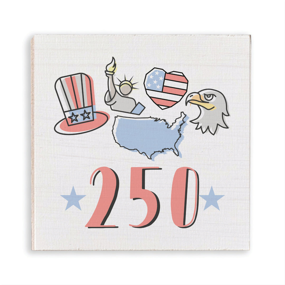 America 250 Wooden Magnet