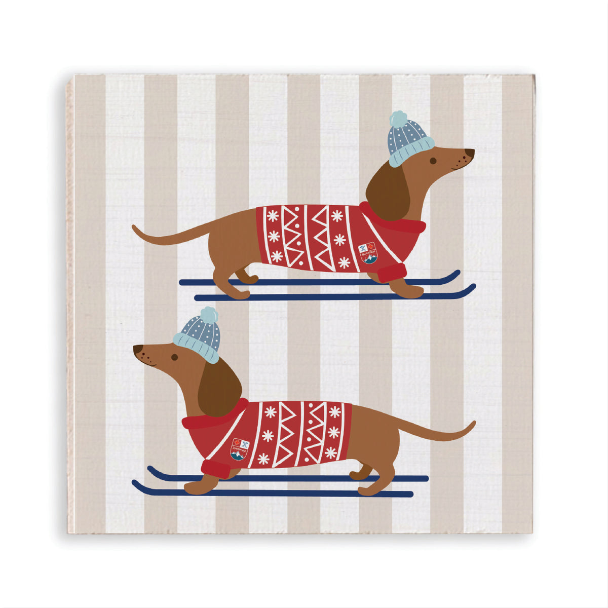 Skiing Pet Dog Magnet