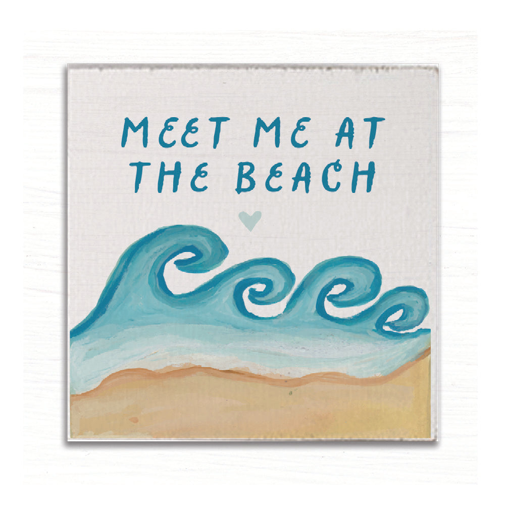 Meet Me At The Beach Waves Magnet