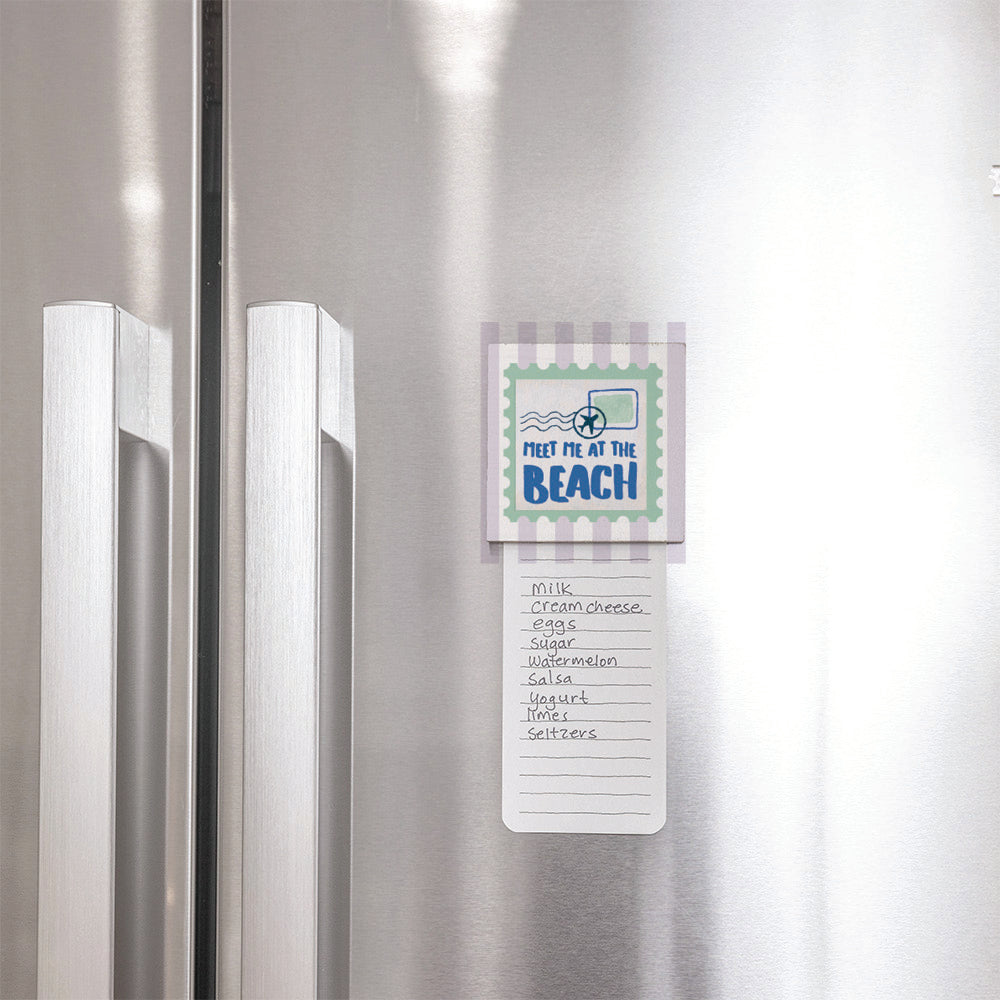 Meet Me At The Beach Stamp Magnet