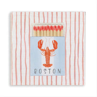 Pink Lobster Boston Match Box Magnet