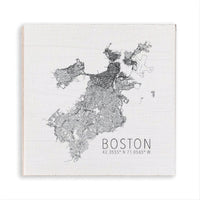 Boston City Map Scale Magnet