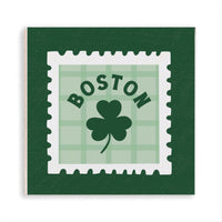 Green Boston Leave Stamp Magnet