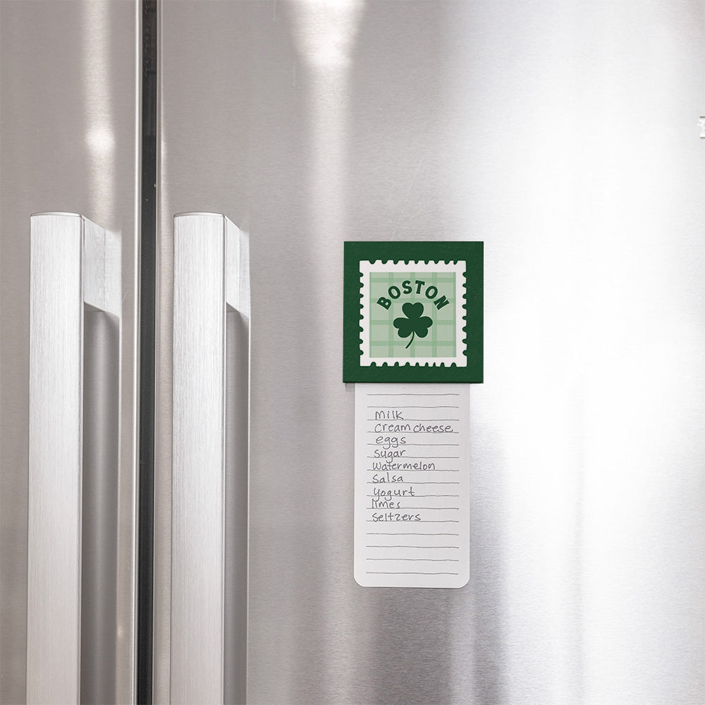 Green Boston Leave Stamp Magnet