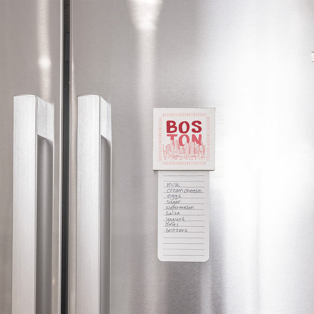 Pink Boston City Magnet