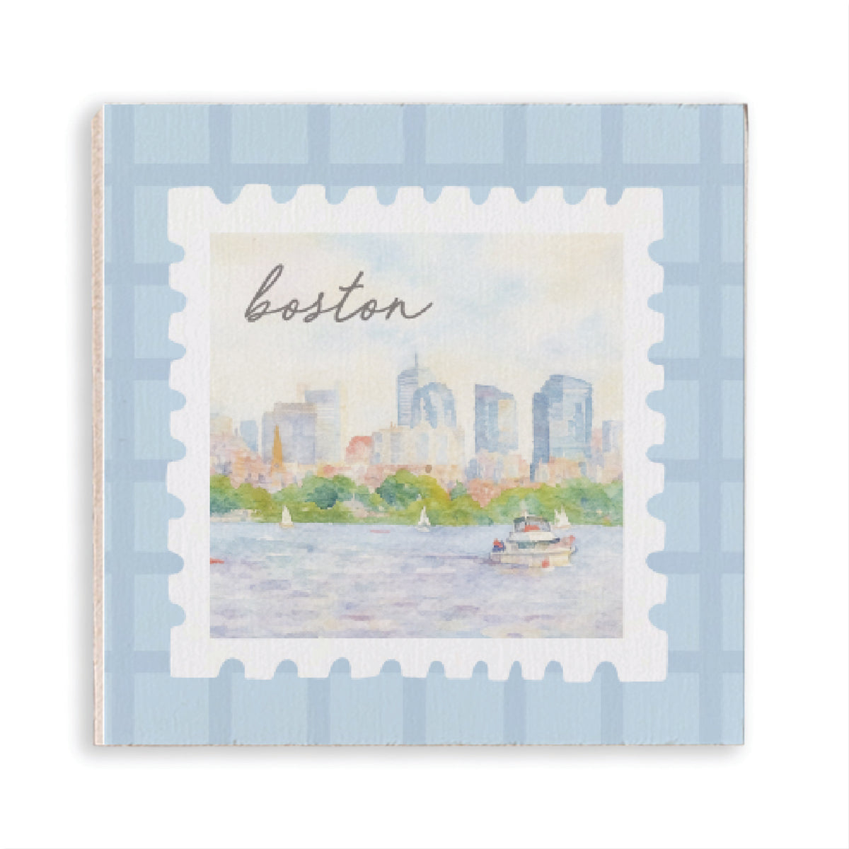 Boston City Stamp Magnet