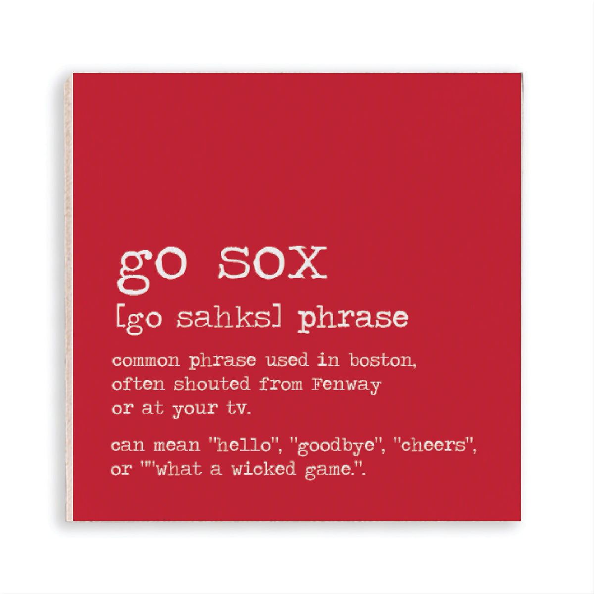 Go Sox Boston Phrase Magnet