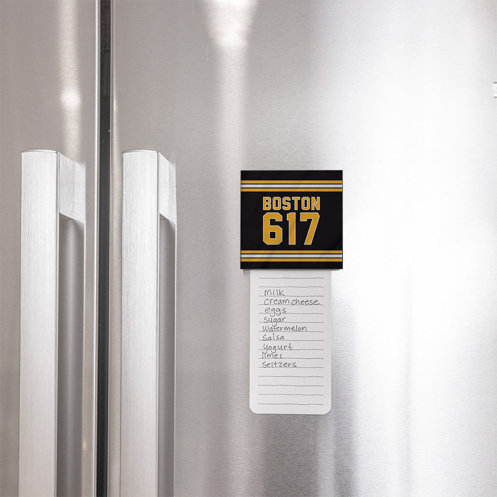 Boston 617 Black Gold Magnet