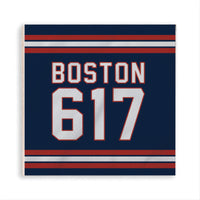Boston 617 Blue Red Magnet