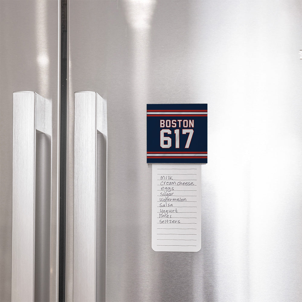 Boston 617 Blue Red Magnet