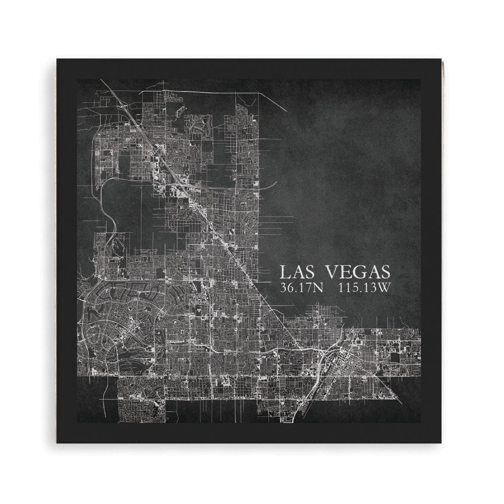 Las Vegas Coordinates In Black Magnet