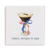 American Flag Ribbon Martini Stars Stripes & Sips Magnet