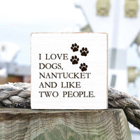 Personalized I Love Dogs Decorative Wooden Block